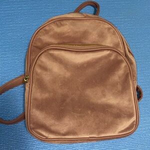 Mauve Backpack with Front Pocket